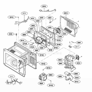 Interior Parts Diagram and Parts List for JE1590WH AWHEGEU LG Range