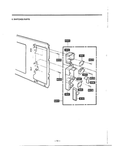 Complete Microwave Assembly Page 6 Diagram and Parts List for MH-1355M  LG Microwave