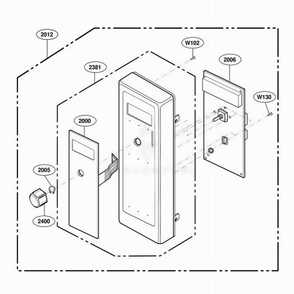 Control Panel Parts 1 Diagram and Parts List for DES11EA AGRQMTR LG Range