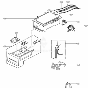 Part Location Diagram of 3891ER2003G LG BOX ASSEMBLY,DETERGENT