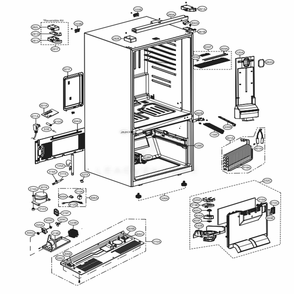 Part Location Diagram of ABQ74110474 LG CASE ASSEMBLY,DISPLAY