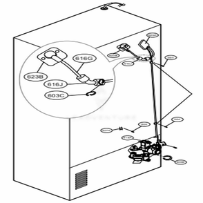 Valve And Water Tube Parts Diagram and Parts List for 74039 AWBCSE1 LG Refrigerator