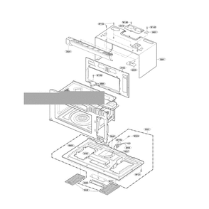 Oven Cavity Diagram and Parts List for LMVH1711ST 00 LG Microwave