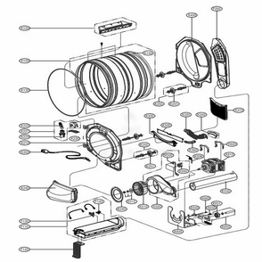 Drum And Motor Assembly: Electric Type Diagram and Parts List for 81532 ABWESEU LG Dryer