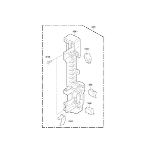 Latch Board Diagram and Parts List for LMVH1711ST 00 LG Microwave