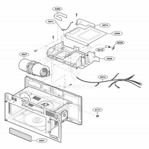 Interior Parts 2 Diagram and Parts List for LMV1813ST CSBELGA LG Microwave