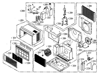 Cabinet Parts Diagram and Parts List for HBLG06M  LG Air Conditioner