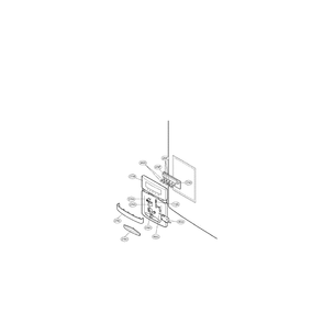 Dispenser Diagram and Parts List for LRFD25850WW 00 LG Refrigerator