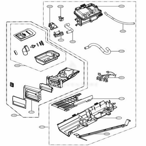 Panel Drawer Assembly And Guide Assembly Diagram and Parts List for 81582 ABWESEU LG Dryer