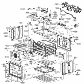Upper Cavity Parts Diagram and Parts List for LSWD306ST ASTLSTD LG Range