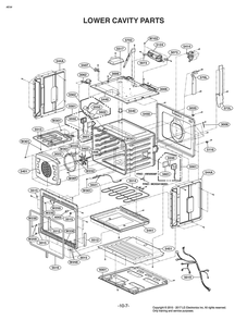 Lower Cavity Parts Diagram and Parts List for LD3653SP ABDLLGA LG Range
