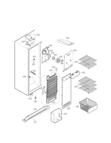 Freezer Compartment Parts Diagram and Parts List for LSC27937SW  LG Refrigerator