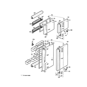 Door Diagram and Parts List for LRTN22320TT  LG Refrigerator