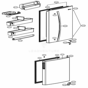 Door Parts Diagram and Parts List for LBC24360ST ASTCNA3 LG Refrigerator