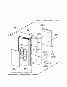 Controller Parts Diagram and Parts List for 72185032111  Kenmore Microwave