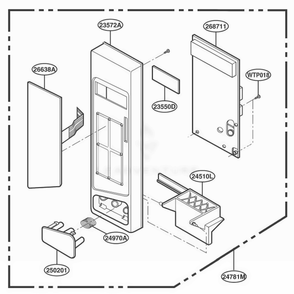 Controller Parts Diagram and Parts List for YKCMS145JWH0 AMWEKAC LG Range