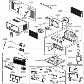 Main Diagram and Parts List for LW1016ER AT1AYOW LG Air Conditioner