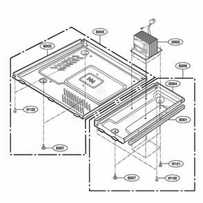 Base Plate Parts Diagram and Parts List for MBBB CBKEBSH LG Wall Oven