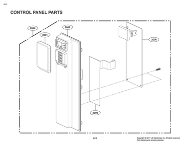Control Panel Parts Diagram and Parts List for MSWN1590LD CSAMPLE LG Miscellaneous