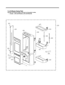 R-Room Home Part 2 Diagram and Parts List for GR-D34FBGJM ALBCNA0 LG Refrigerator