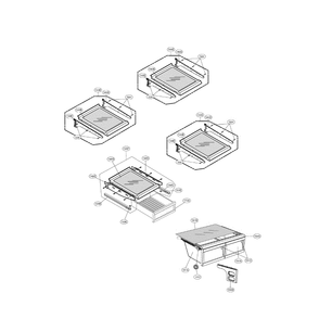 Refrigerator Diagram and Parts List for LFX23961ST 00 LG Refrigerator
