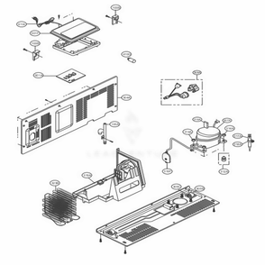 Machine Compartment Diagram and Parts List for LSXS26396S ASTCNA4 LG Refrigerator