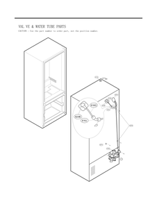 Valve And Water Tube Parts Diagram and Parts List for GC-L258VQXD ASWCNA6 LG Refrigerator