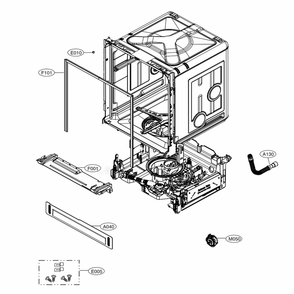 Main Diagram and Parts List for LDF5678SS ASSESNA LG Dishwasher
