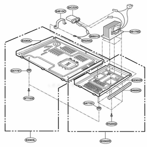 Base Plate Parts Diagram and Parts List for 86910 MWESEC LG Range