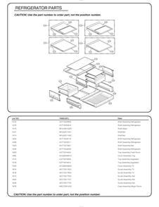 Refrigerator Parts Diagram and Parts List for GR-J268LSTM ASTCSE2 LG Refrigerator