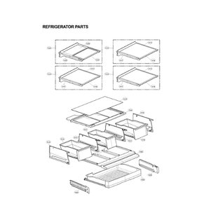 Refrigerator Diagram and Parts List for LFX31925ST 03 LG Refrigerator