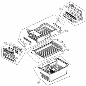 Freezer Parts Diagram and Parts List for 72059 AWBCSE5 LG Refrigerator