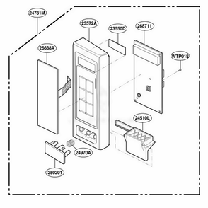 Controller Parts Diagram and Parts List for 767 MWESEC LG Wall Oven