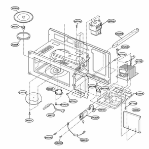 Interior Parts 1 Diagram and Parts List for MH7130XEB3 B3EWRP LG Range