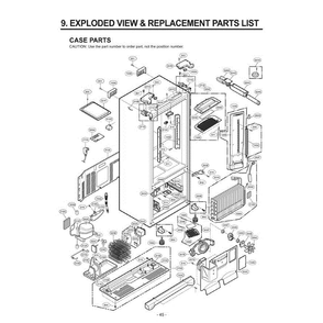 Section 4 Diagram and Parts List for LFX25971SB AWBCLGA LG Refrigerator