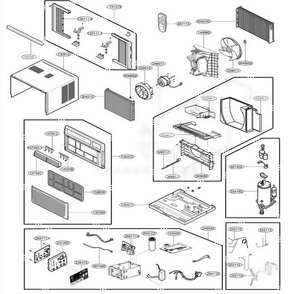 Part Location Diagram of 4758A20080C LG LOUVER,VERTICAL