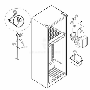Ice Maker Parts Diagram and Parts List for 78039 AWBCSE4 LG Refrigerator