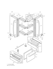 Door Parts Assembly Diagram and Parts List for LFC21770ST04  LG Refrigerator