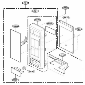 Controller Parts Diagram and Parts List for JE1340WB MWEGEU LG Range