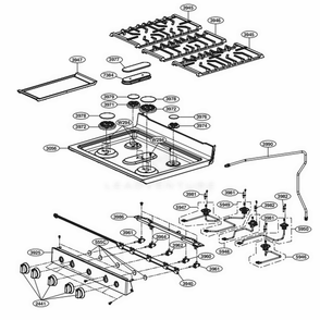 Part Location Diagram of MBE62284102 LG BURNER,CAP