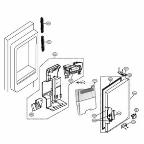 Ice Bin Parts And Ice Bin Parts Diagram and Parts List for LFX25974SW ASWCNA6 LG Refrigerator