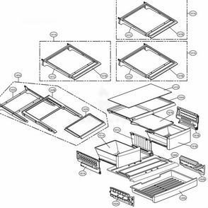 Refrigerator Parts Diagram and Parts List for 71063 ASTCSE2 LG Refrigerator