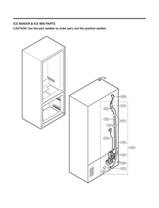 Ice Maker And Ice Bin Parts 2 Diagram and Parts List for GR-J248FSYM ASTCNA1 LG Refrigerator