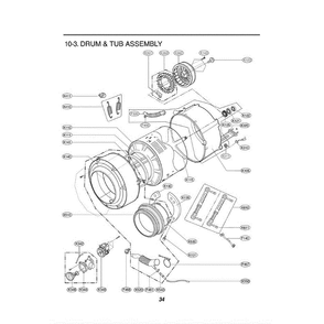 Section 3 Diagram and Parts List for WM1333HW AOWEEUS LG Washer