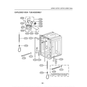 Section 3 Diagram and Parts List for LDF7811BB ABPEEUS LG Dishwasher
