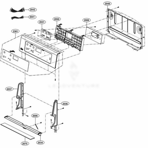 Controller Parts Diagram and Parts List for LRE3023SW FWHLLGA LG Range