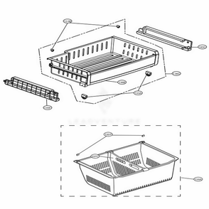 Freezer Parts Diagram and Parts List for LFX25974ST ASTCNA5 LG Refrigerator