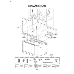 Section 4 Diagram and Parts List for LMVM2277ST AS1ELGA LG Microwave Oven Combo