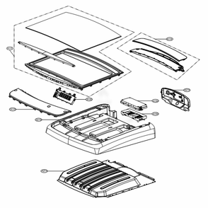 Control Panel And Plate Assembly: Gas Type Diagram and Parts List for DLG1502W ABWEEUS LG Dryer