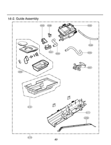 Guide Assembly Diagram and Parts List for RV1380ES8N ASSEEUS LG Dryer